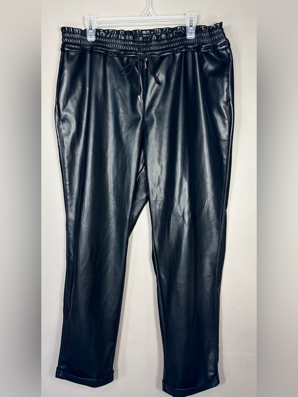 TRIBAL JEANS Faux Leather Jogger Pants